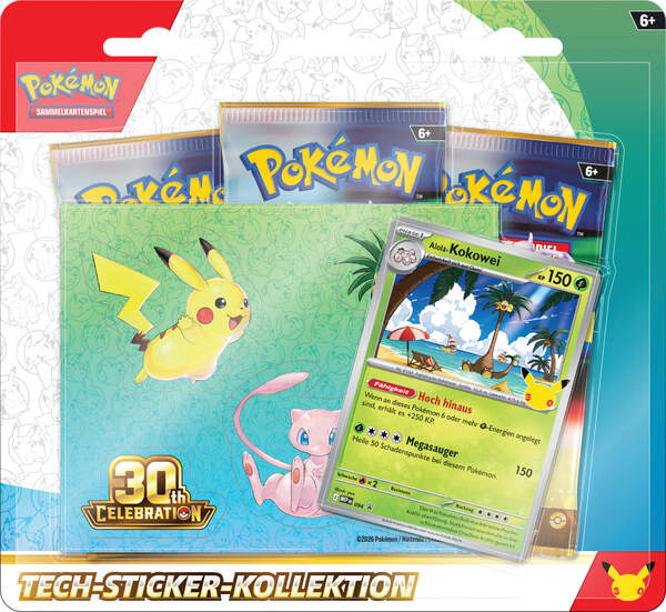 Pokemon 30 Jahre - Tech Sticker Collection - Deutsch