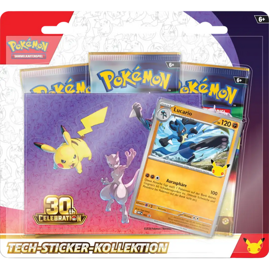 Pokemon 30 Jahre - Tech Sticker Collection - Deutsch