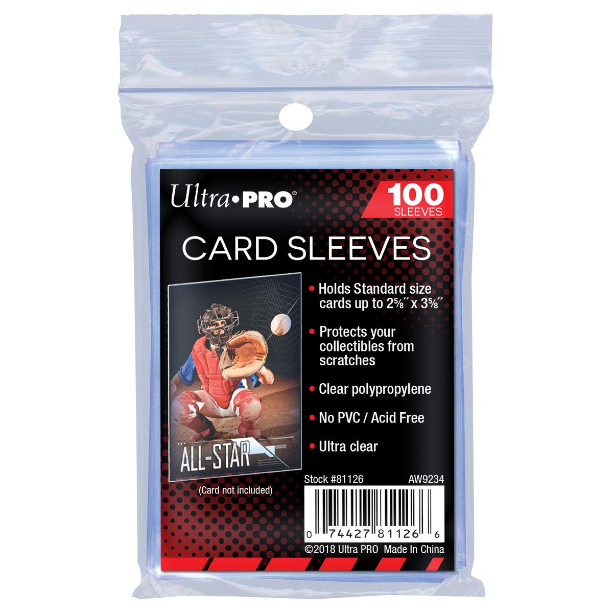 Ultra Pro - Standard Sleeves - Regular Soft Card (100 Sleeves)